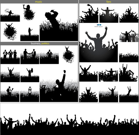 Set posters for sports championships and concertsのイラスト素材