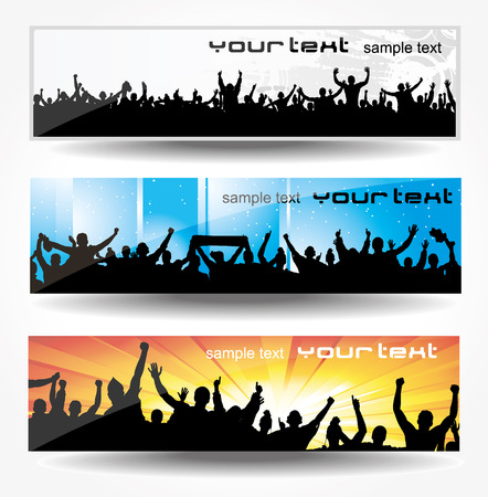 Set banners for sporting events and concertsのイラスト素材