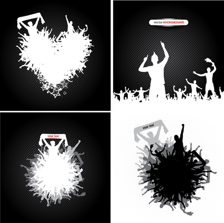 Posters for sports championships and music concertsのイラスト素材