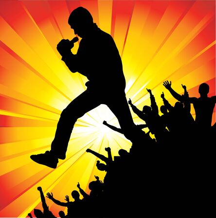 Music advertising bannerのイラスト素材