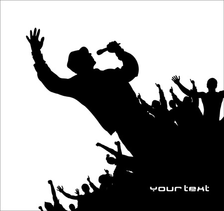 Music advertising bannerのイラスト素材