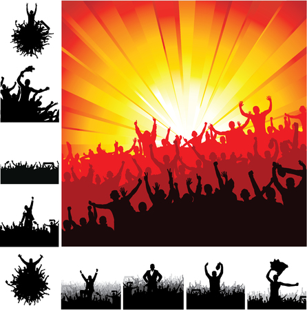 Advertising banners for sports championships and concerts.のイラスト素材