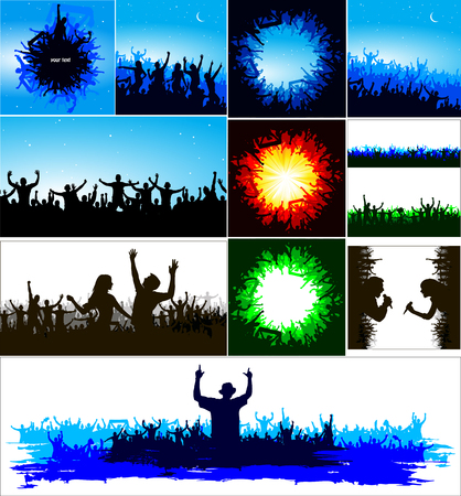 Advertising banner for sports championships and concerts.のイラスト素材