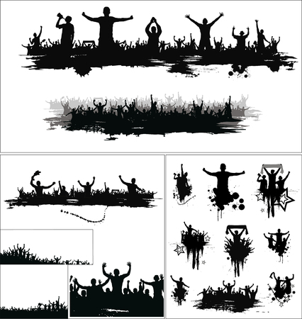 Set banners for sporting events and concertsのイラスト素材