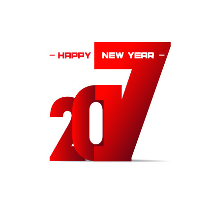 Abstract poster. New year 2017 in white background.のイラスト素材