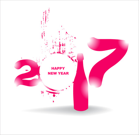 Happy New Year 2017のイラスト素材