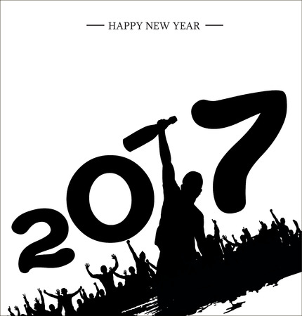 New year 2017. Abstract posterのイラスト素材