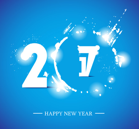 2017 happy new year creative design for your greetings cardのイラスト素材