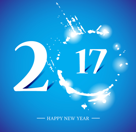 2017 happy new year creative design for your greetings cardのイラスト素材