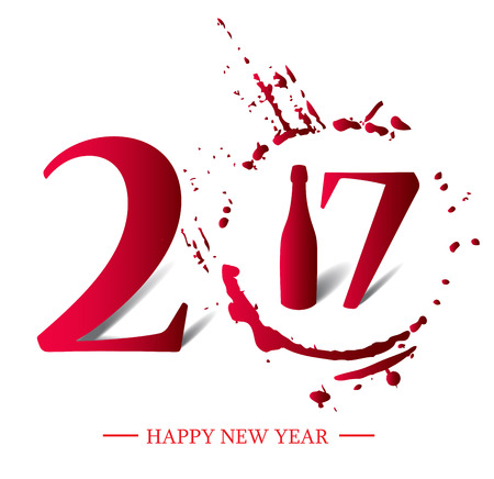 2017 happy new year creative design for your greetings cardのイラスト素材