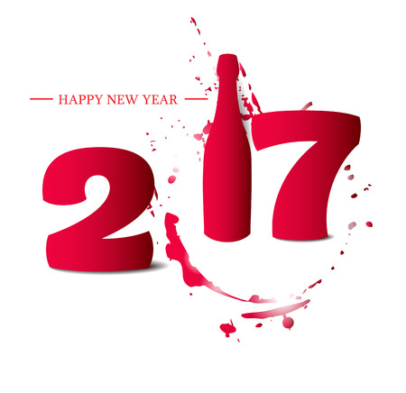 2017 happy new year creative design for your greetings cardのイラスト素材