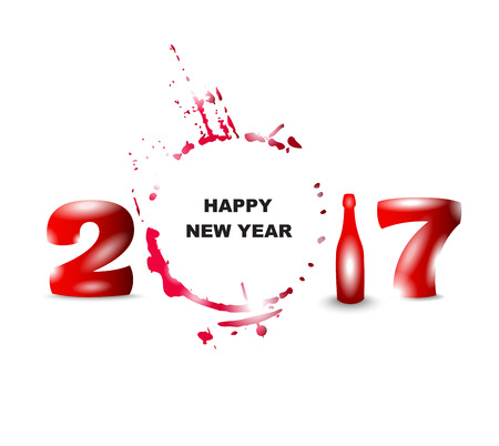 2017 happy new year creative design for your greetings cardのイラスト素材