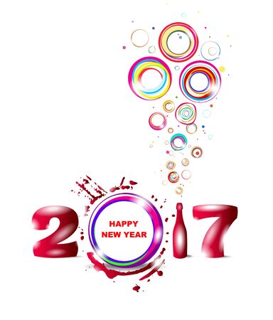 Happy New Year 2017. Abstract posterのイラスト素材