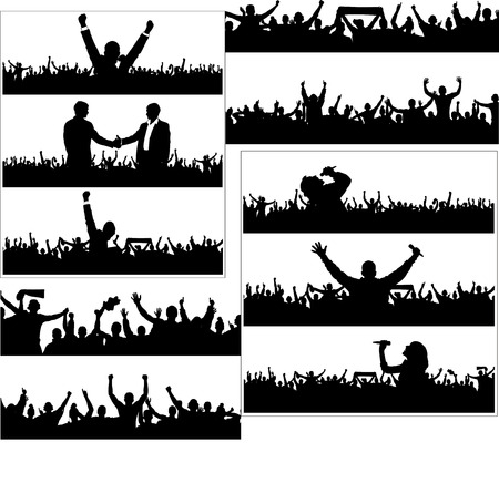 Set banners for sporting events and concertsのイラスト素材