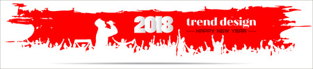 A trend design 2018のイラスト素材