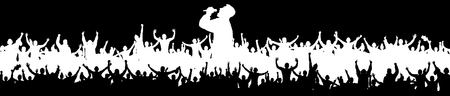 White silhouette Background for music party and concerts.のイラスト素材