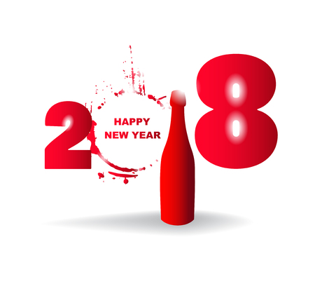 Happy New Year 2018. Abstract posterのイラスト素材