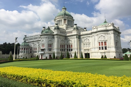 The Ananta Samakhom Throne Hall in Thai Royal Dusit Palace, Bangkok, Thailand.のeditorial素材