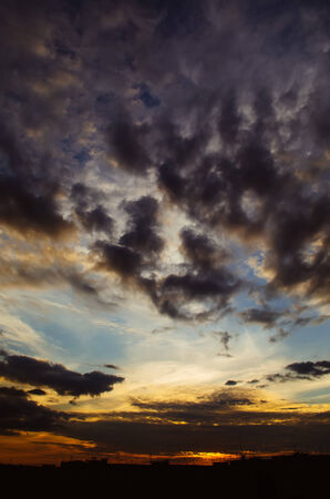 Summer sunset in the cityの写真素材