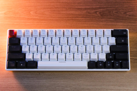 External computer keyboard with RGB backlight. Gaming and editing keyboards.