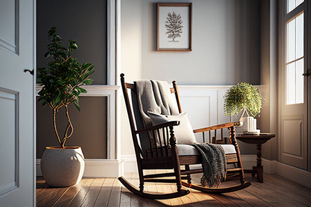 Comfortable armchair in classic interior. 3d render illustration. generative aiの素材