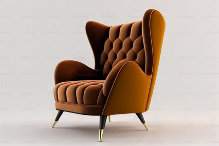 Classic armchair in the interior. 3d rendering. Computer digital drawing. generative aiの素材