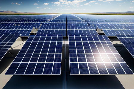 solar energy panels, photovoltaic modules, alternative electricity source generative aiの素材