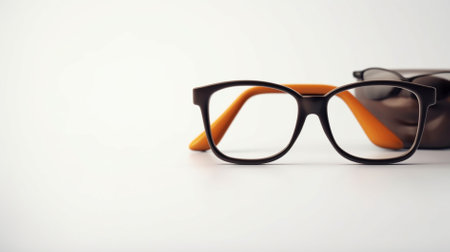 Happy father day. Eyeglasses isolated on white background with copy space for your text. generative aiの素材