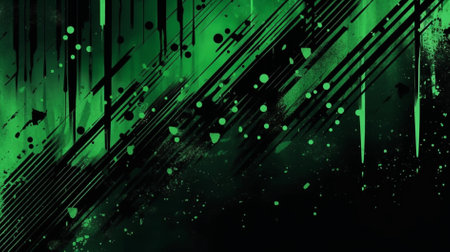 abstract green background with some grunge effects and lines on itの素材