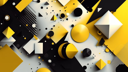 3d illustration. Abstract geometric background. Minimalism design.の素材