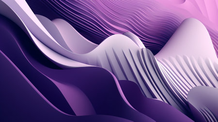 Abstract 3d rendering of wavy surface. Futuristic background with dynamic waves.の素材