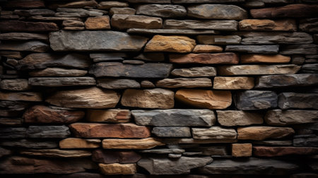 Background of stone wall texture for design and decoration in your work.の素材
