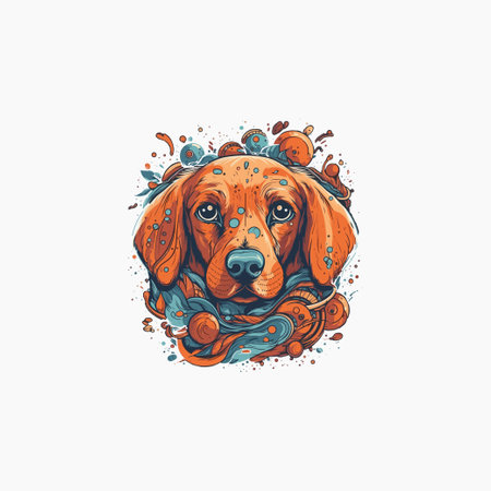 Dachshund dog portrait. Hand drawn vector illustration in sketch style.のイラスト素材