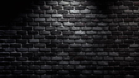 Black brick wall texture background. Black brick wall texture background. Black brick wall texture background.の素材