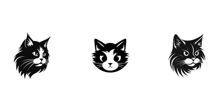 Cat icon vector illustration isolated on white background for graphic and web designのイラスト素材