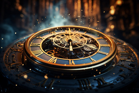Clock face close up. Time concept. 3D Rendering.の素材