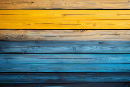 Colorful painted wood wall - texture or background, with copy spaceの素材