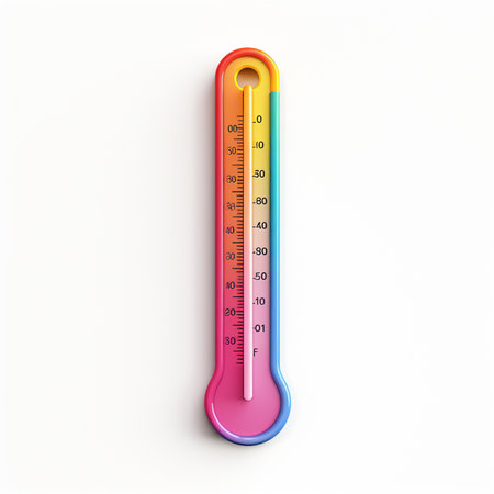 Thermometer on a white background. 3d render. High quality photoの素材