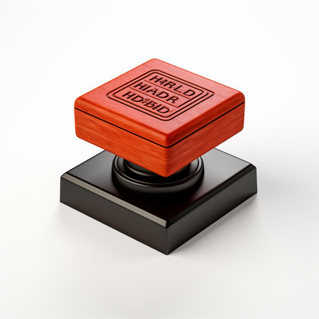 3d illustration of red stamp over white background. 3d renderingの素材