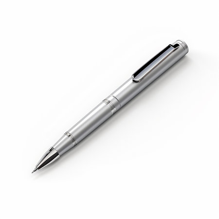 Pen isolated on a white background. 3d render of pen.の素材