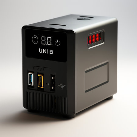 3D Illustration of a Battery Charger on a White Backgroundの素材