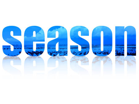The word "Season" on white backgroundの写真素材