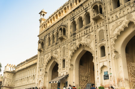 Entrance gate to the Bara Imambara lucknow Indiaのeditorial素材