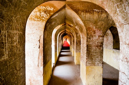 Maze or bhool bhulaiya in the bara imambara lucknowの写真素材