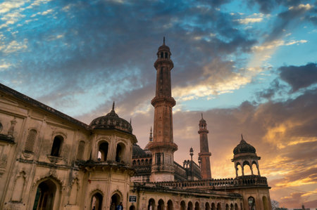 Closeup of the entrance gate of the asfi mosque in lucknowのeditorial素材
