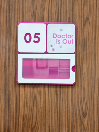 Doctor is out clinic room sign number 05