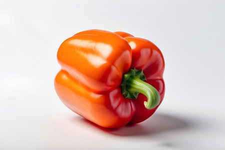 Bell pepper on white background. Close-up.の素材