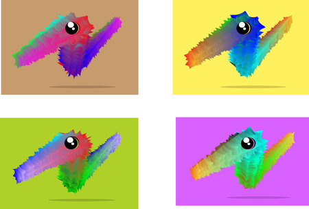 Object unique 3d colorful for wallpaper or backgroundのイラスト素材