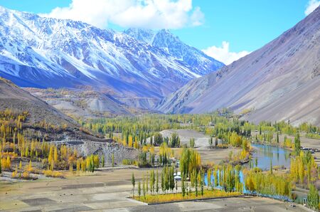 This is beautiful autumn in pakistanの写真素材