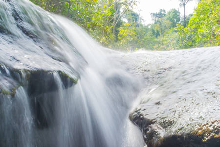 beautiful waterfall in asia.の写真素材